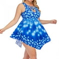 thumbnail image 3 of TIMIFIS Maillots de Bain pour Femmes Grande Taille Contrôle du Ventre Tankini Maillots de Bain une Pièce Maillot de Bain Fluide Robe de Bain avec Bas Paréo Maillot de Bain - Été, 3 of 7