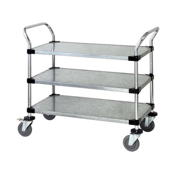 3 Solid Shelf Mobile Utility Cart - 24 x 42 in.