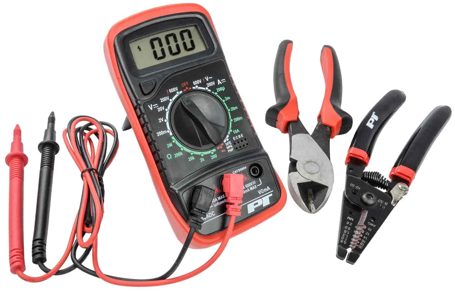 JEGS W1714 Electrician Tool Set 12V/120V Includes (1) Digital