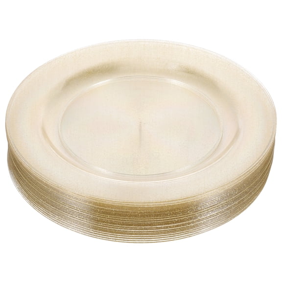 25 Pcs Party Decor Plates Disposable Dessert Gold Barbecue Exquisite Trays Cake Pan Plastic