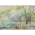thumbnail image 2 of Martín Malharro 18x14 Gold Ornate Wood Frame and Double Matted Museum Art Print Titled - Landscape (1907), 2 of 4