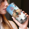 thumbnail image 4 of Merry Christmas Woofmas Xmas Noel Yorkshire Terrier Elf Candy Cane Snow 20oz Stainless Steel Tumbler Insulated Cup with Lid Yorkie Dog Lover Gifts - 13017, 4 of 5