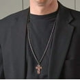 thumbnail image 5 of Montana Silversmiths Men's Faded Glory Flag Cross Necklace NC3771BLB, 5 of 8