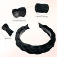 thumbnail image 3 of Solid Wide Headbands Non-slip Fashion Black Hair Hoop 1.18inch Wide for Girl Women, 3 of 7