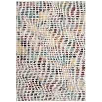SAFAVIEH Aria Cian Geometric Area Rug, Cream/Wine, 3' x 5'