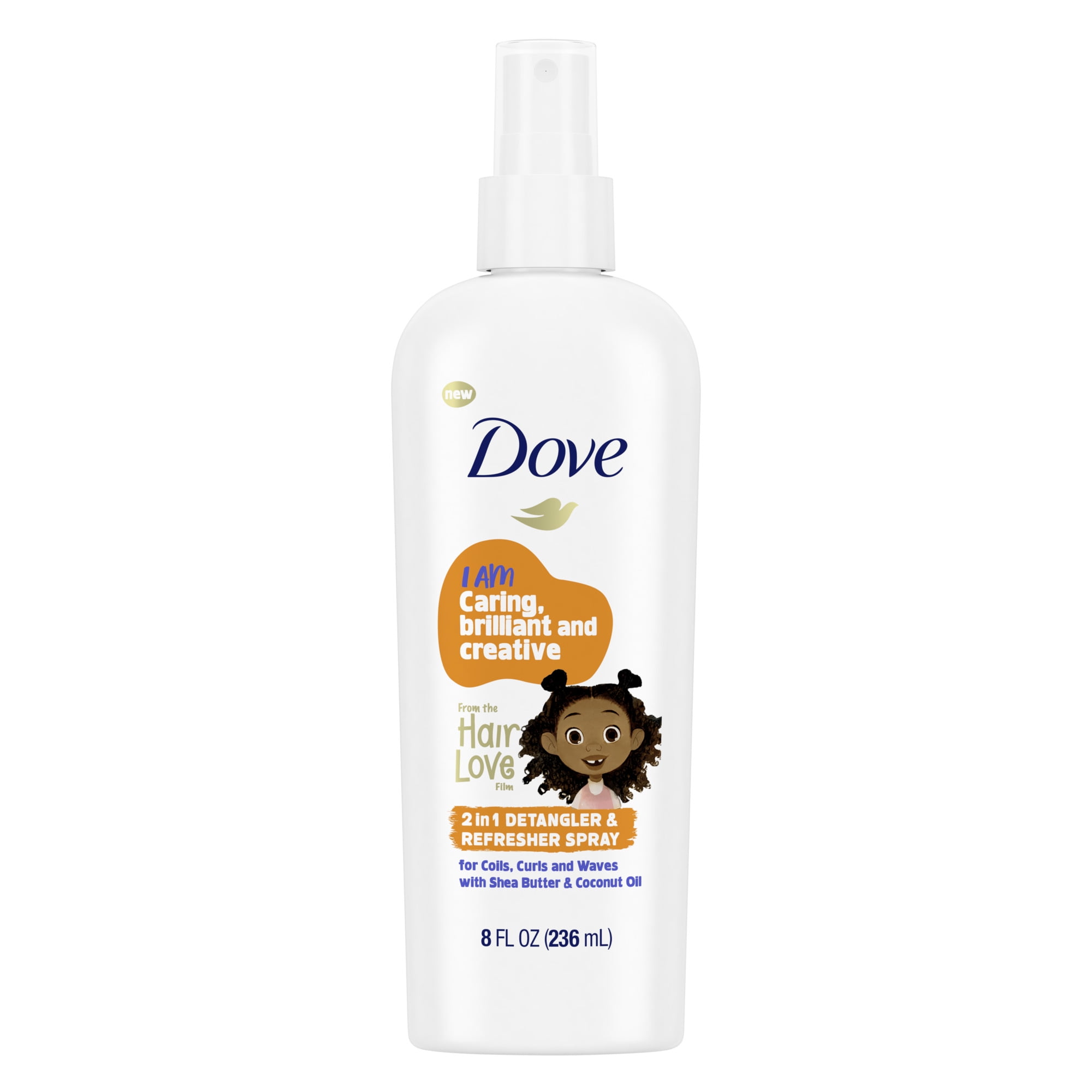 Dove Kids Care Hair Love 2-in-1 Detangler & Refresher Spray, 8 oz - Walmart .com