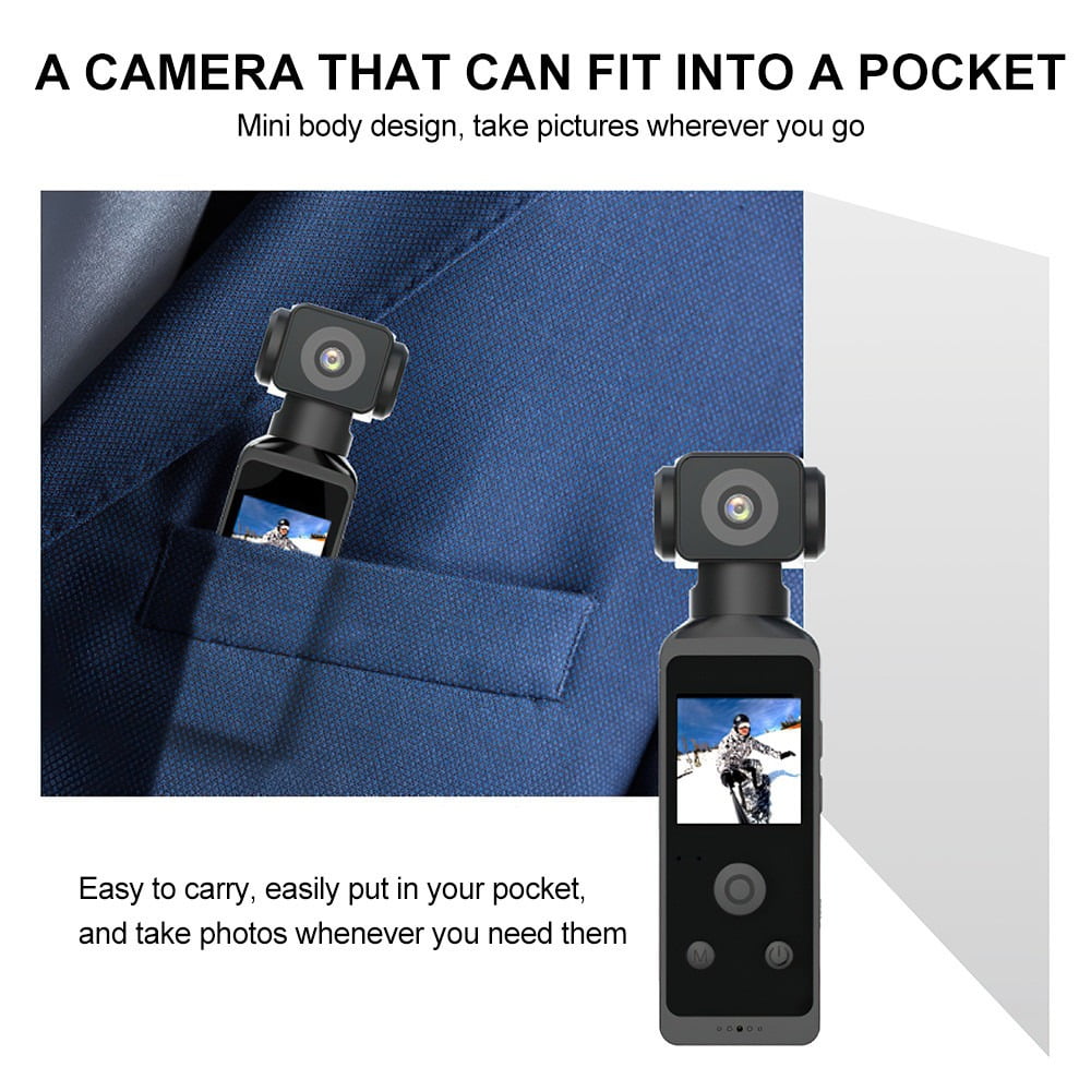 Handheld Gimbal WIFI Camera 4K Sport Action Camera Loop Recording Wearable Lens 270 Degree Rotation Recorder