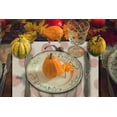 thumbnail image 2 of Pink Thanksgiving Day Placemats Set of 4, 12x18 Inch Thankful Harvest Pink Pumpkins Floral Decoration Autumn Farmhouse Polka Dot Kitchen Dining Table Mats for Indoor Outdoor Home Party Decor, 2 of 3