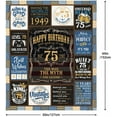 thumbnail image 6 of 75th Birthday Gifts for Men - Gifts for 75 Year Old Man - 75 Year Old Birthday Gifts for Men - 1949 Birthday Gifts for Men - 75 Year Old Man Gift - 75th Birthday Gift Ideas for Men Blanket, 6 of 7