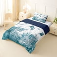 thumbnail image 2 of Erosebridal Ocean Conch Animals Twin Comforter Sets,Watercolor Sealife Turtle Coral Bedding Set For Teens, Reversible 2-Piece, 2 of 7