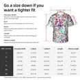 thumbnail image 5 of Pofeuu Colorful Watercolor Dots Print Hawaiian Shirt for Men Sleeves Casual Button Down Summer Beach Dress Shirts T-Shirts,Large, 5 of 7