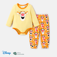 thumbnail image 1 of Disney Disney Winnie the Pooh Conjunto de mono de mangas largas con estampa de personaje y pantalones Naia™ para bebé (niña/niño) de 2 piezas, 1 of 3