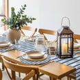 thumbnail image 6 of Navy Blue Anchor Nautical Round 15 Inch Placemats Set of 4, Blue Coastal Ocean HeatResistant Non Slip Place Mats for Dining Table, Wipeable Braided Kitchen Table Mats for Housewarming, 6 of 9