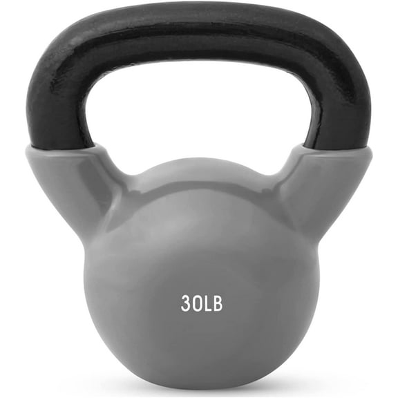 JFIT Kettlebell Weights Vinyl Coated Iron, 30 LB