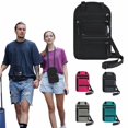 thumbnail image 2 of Reayehane Multi Functional Collar Passport Bag Rfid Crossbody Single Shoulder Storage Bag Overseas Document Protective Cover (Black ), 2 of 5