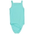 thumbnail image 4 of ToBeInStyle Girls' Pack of 4 Ultra-Soft Cotton Spaghetti Strap Baby Bodysuits w/ Ruffle Trim - Pastel - 2 Years Old, 4 of 7