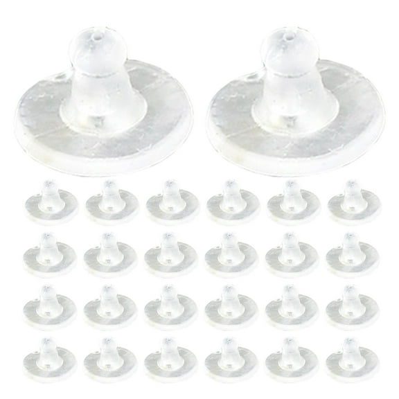 GAXIRE 50 Pcs White Silicone Earring Backs Safety Stoppers for Women Comfortable Everyday Use