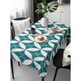 thumbnail image 2 of Abstract Geometric Rectangle Tablecloth, Vintage Rhombus Circle Texture Green Waterproof & StainResistant Tablecloth, Washable Oil-proof Table Cover for Dining/Party/Wedding/Camping/Buffet 54x108 In, 2 of 9