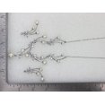 thumbnail image 5 of Faship Gorgeous  Clear CZ Crystal Shell Pearls Floral Necklace Earrings Set, 5 of 5