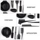 thumbnail image 3 of 1 juego Kit de mezcla de color para el cabello Kit de tinte para el cabello Cuencos para teñir el cabello Cepillos Cubiertas para las orejas, 3 of 6
