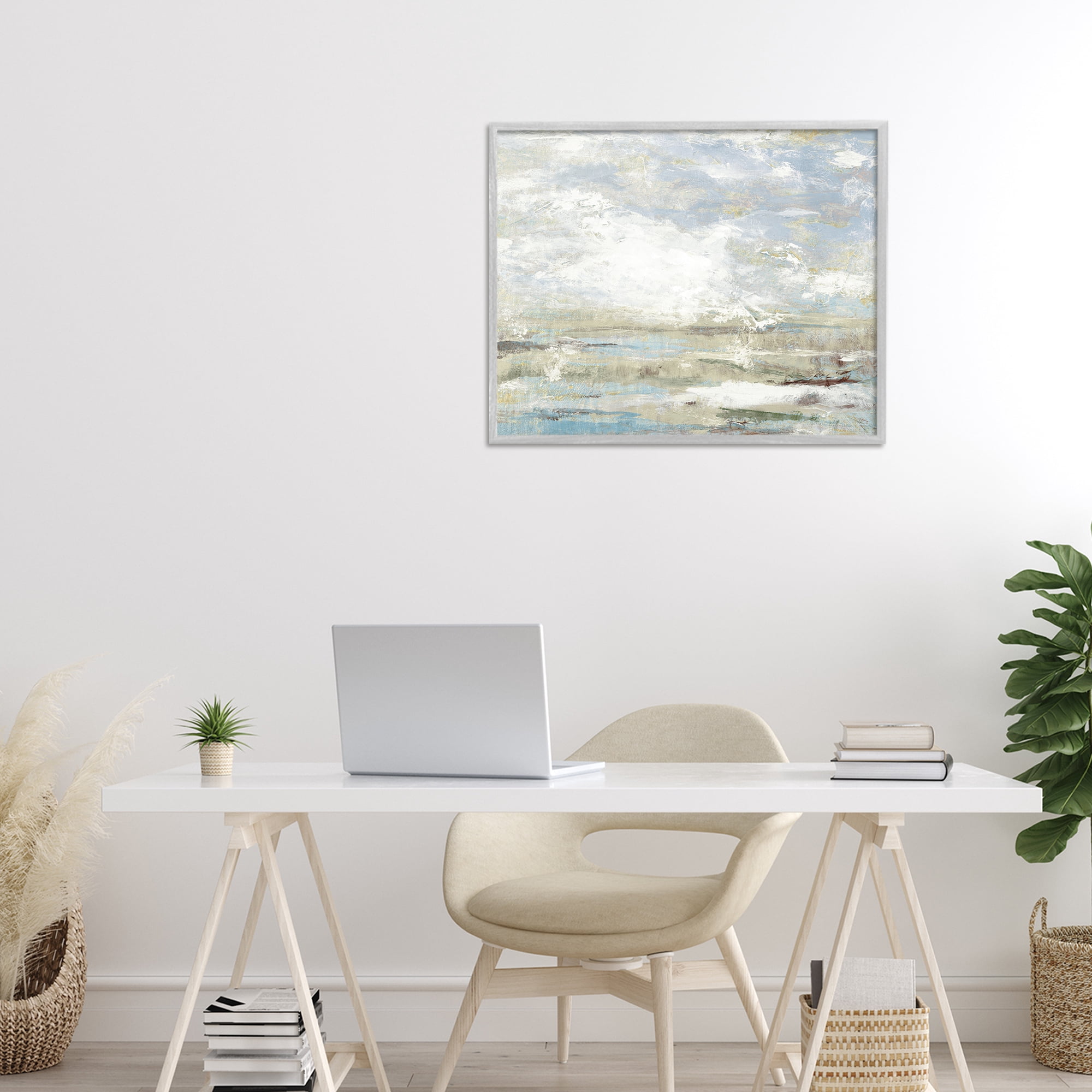 Stupell Industries Morning Mood Impression Gray Framed Giclee Art, design by Lanie Loreth