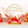 thumbnail image 4 of Meitianfacai Décorations de Fruits Rouges Joyeuses Année du Dragon Décorations Maison Ginkgo Creux, Rouge, 4 of 9