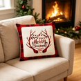 thumbnail image 4 of PiGOGI Christmas theme Pillow Covers Festive Throw Pillow Cases Xmas Decorative Cushion Covers Soft Washable for Sofa Bedroom Polyester, 4 of 7