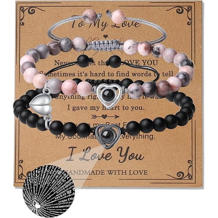 Couples Bracelets His And Her Matching Bracelets For Couples 100 Languages I Love You Gifts Bracelets Jewelry