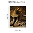 thumbnail image 2 of Chilfamy Canvas Wall Art Western Decor for Bedroom Bathroom Cowboy Black Hat Boots Vintage Picture Print Painting,Framed Artwork for Living Room,Office,16x20 in/12x16 in, 2 of 5