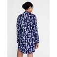 thumbnail image 4 of Joyspun Women's Dreamy Soft Collection Notch Collar Sleepshirt with Long Sleeves, Sizes XS-3X, 4 of 6