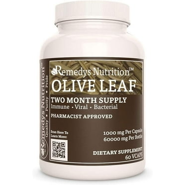Olive Leaf | 1,000 mg, 60 Vegan Capsules Herbal Dietary Supplement