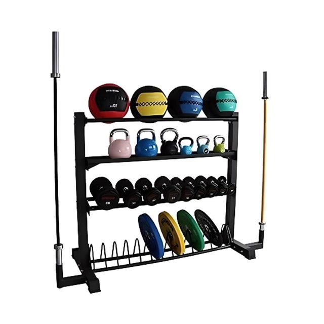 Rack Multifuncional RVT Sports Para Mancuernas Pesas Rusas Barra Gym D00521