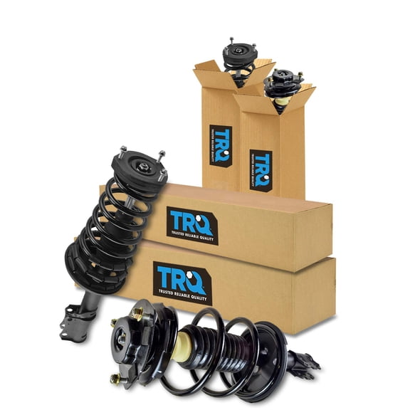 TRQ Front and Rear Strut & Coil Spring Assembly Set Driver & Passenger Sides Fits Select 02-03 Lexus ES300 Toyota Camry