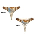 thumbnail image 3 of Balery Golden Drapes Pillars Clouds Tangas de Algodón para Mujer con Estampado – Ropa Interior Sexy, Transpirable, G-string-XX-Large, 3 of 6