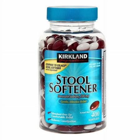 Kirkland Signature Stool Softener Docusate Sodium 100 mg - 400 Softgels