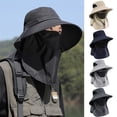 thumbnail image 2 of Xinwanna Wide Brim Sun Hat for Men Women Quick Dry UPF 50+ Fishing Hat with Face Guard And Neck Flap for Outdoor Hiking Travel Beach (Light Grey,One Size), 2 of 13