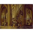 thumbnail image 3 of Pieter Neeffs the Elder 24x19 Black Modern Framed Museum Art Print Titled - Interior of Antwerp Cathedral (C. 1648), 3 of 5