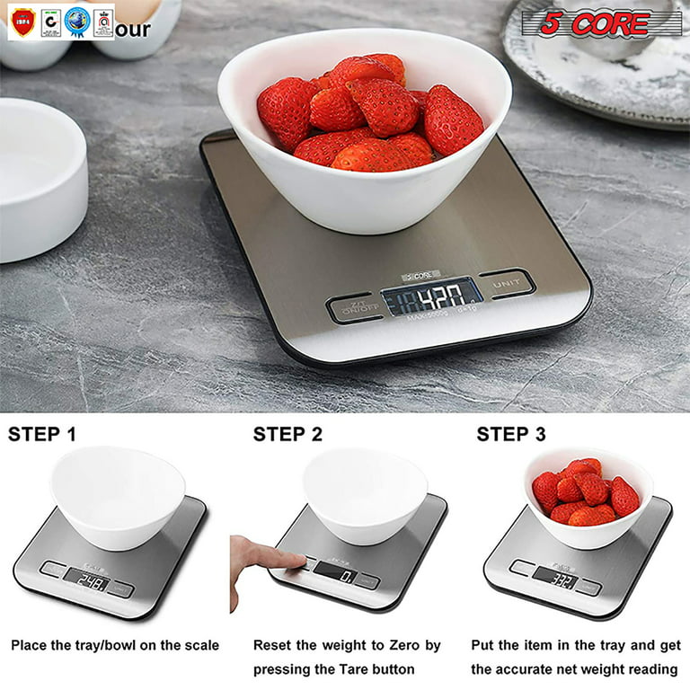 Food Kitchen Scale Buy at Best Price- 5 Core  Digital food scale, Cooking  scale, Food scale