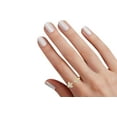 thumbnail image 6 of Natural Diamond Accent Open Leaf Wedding Band Ring Dainty Stackable Ring in 14K Yellow Gold Plated 925 Sterling Silver(0.05 Cttw,I-J Color,I2-I3 Clarity)Ring Size-8, 6 of 7