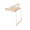 thumbnail image 3 of EHJRE Wooden Bird Parrot Perch Bird Parrot Chewing ing and Rest Cage Accessories Parakeet Play Gym Stand for Hamster Lovebird Chain Stand, 3 of 8