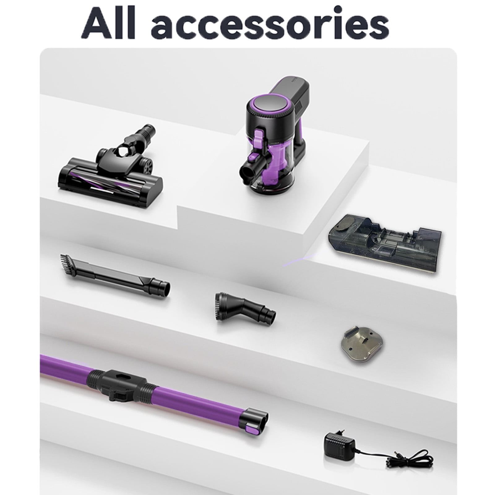 SUSUZI Cordless Vacuum Cleaner, 28Kpa Wet/Dry Vacuum Cleaners for Home, Stick Vacuum for Hardwood Floor Carpet Pet Hair