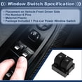 thumbnail image 2 of Unique Bargains Front Left Driver Side Power Window Switch for Fiat Grande Punto 2005-2008 Driver Side Window Control Switch No.735451232 Black, 2 of 7