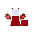 thumbnail image 4 of TiaoBug Kids Girls Sequin Cheerleading Costume Dress Shorts Pom Poms Cheer Leader Uniform, 4 of 7