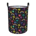 thumbnail image 6 of Lsque Colorful Palms pattern Laundry Hamper Basket, Tall Woven Rope Hamper Basket for Clothes, Lightweight Storage Basket, Collapsible Waterproof-Medium, 6 of 8