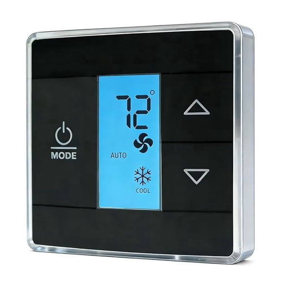 3316250.712 RV Single Zone Wall Thermostat Replacement for Dometic for RV/Camper Conditioners, Blue Backlight LCD Display, Black 3-Wire