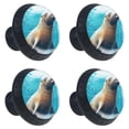 thumbnail image 2 of 4 Pcs Sea Lion Knobs for Kitchen Cabinet Cupboard Dresser Bookcase Drawer Pulls Handles Round Home Decor, 2 of 8