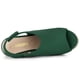thumbnail image 4 of Sandalias De Cuña Tacón De Plataforma Alpargata Para Mujer Verde esmeralda 36, 4 of 6