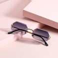 thumbnail image 2 of Gafas de sol octogonales sin marco, gafas de sol de moda, nuevas gafas de sol de marea para disparar en calles europeas y americanas para mujer, 2 of 6