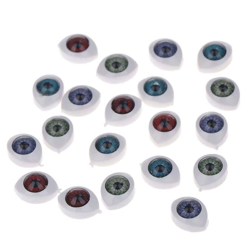 20Pc Plastic Fake Eyes Oval Eyeballs for Mask Dolls Bear Baby Toy eye