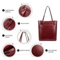thumbnail image 5 of Kattee Vintage Genuine Leather Tote Shoulder Handbag for Woman with Adjustable Handles, 5 of 6